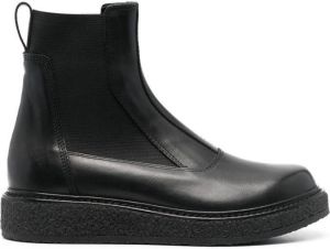 Emporio Armani slip-on leather boots Black