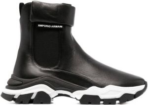 Emporio Armani sneaker-style 35mm ankle boots Black