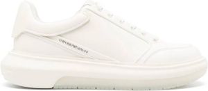 Emporio Armani low-top leather sneakers Neutrals