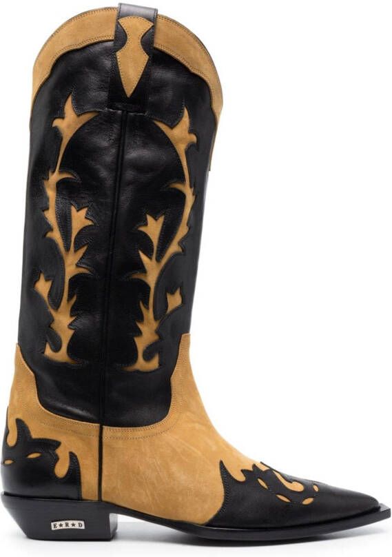 Enfants Riches Déprimés cowboy pointed leather boots Black