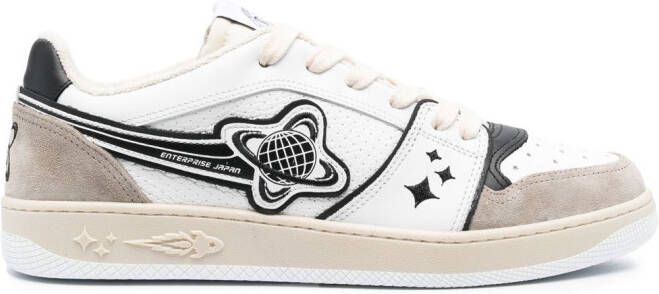 Enterprise Japan graphic-print lace-up sneakers White