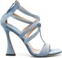 Ermanno Scervino 105mm square-toe denim sandals Blue - Thumbnail 1