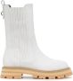 Ermanno Scervino Biker leather ankle boots White - Thumbnail 1
