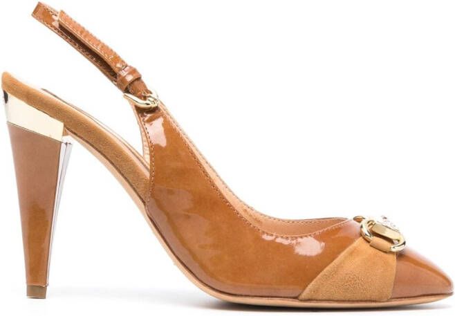 ESSERE slingback leather pumps Brown