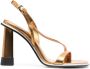 ETRO 120mm metallic-finish sandals Gold - Thumbnail 1