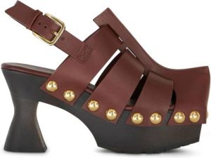 ETRO 90mm caged leather sandals Brown