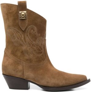ETRO ankle-length Western boots Brown