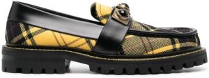 ETRO chunky check-pattern loafers Yellow