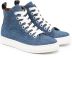 ETRO KIDS logo-embroidered high-top sneakers Blue - Thumbnail 1