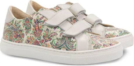 ETRO KIDS paisley-print leather sneakers Neutrals