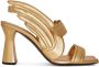 ETRO Pegaso quilted slingback sandals Gold - Thumbnail 1