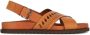 ETRO perforated-detail slingback sandals Orange - Thumbnail 1