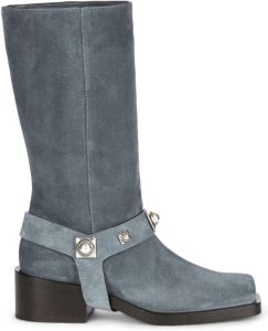 ETRO stud-embellished detail boots Blue