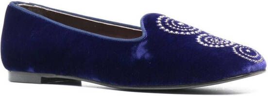 10 CORSO COMO x Castaner Zainab velvet slippers Blue