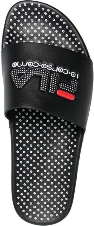 10 CORSO COMO x Fila polka-dot slides Black