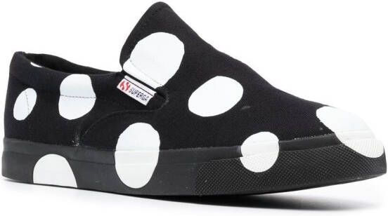 10 CORSO COMO x Superga dot print slip-on sneakers Black