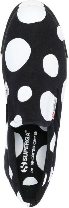 10 CORSO COMO x Superga dot print slip-on sneakers Black