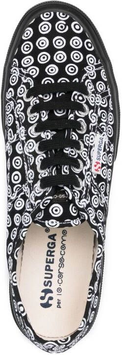 10 CORSO COMO x Superga graphic print low-top sneakers Black