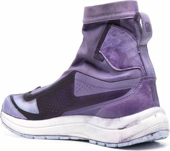 11 By Boris Bidjan Saberi layered sock hi-top sneakers Purple