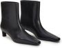 12 STOREEZ 40mm square-toe leather ankle boots Black - Thumbnail 2