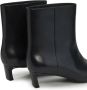 12 STOREEZ 40mm square-toe leather ankle boots Black - Thumbnail 3