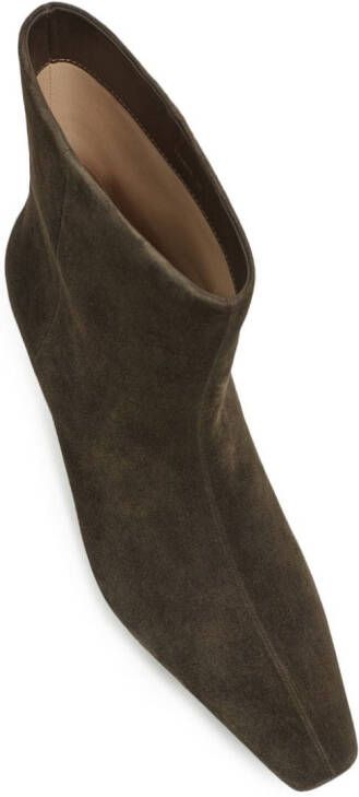 12 STOREEZ 40mm suede ankle boots Brown