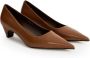 12 STOREEZ 50mm pointed-toe leather pumps Brown - Thumbnail 2