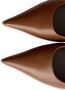 12 STOREEZ 50mm pointed-toe leather pumps Brown - Thumbnail 4