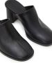12 STOREEZ 65mm square-toe leather mules Black - Thumbnail 4