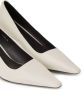 12 STOREEZ 65mm square-toe leather pumps White - Thumbnail 4
