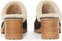 12 STOREEZ 70mm shearling-lined mules Brown - Thumbnail 3