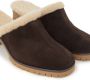 12 STOREEZ 70mm shearling-lined mules Brown - Thumbnail 4