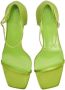 12 STOREEZ 70mm square-toe satin sandals Green - Thumbnail 3
