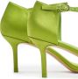 12 STOREEZ 70mm square-toe satin sandals Green - Thumbnail 4