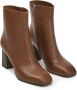 12 STOREEZ 80mm leather ankle boots Brown - Thumbnail 2