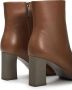 12 STOREEZ 80mm leather ankle boots Brown - Thumbnail 3
