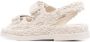 12 STOREEZ bouclé textured-finished strap sandals Neutrals - Thumbnail 3