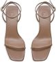 12 STOREEZ buckled 60mm leather sandals Brown - Thumbnail 5