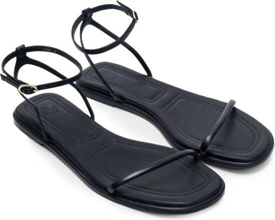 12 STOREEZ buckled leather sandals Black