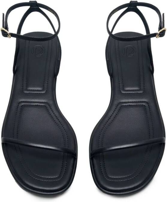 12 STOREEZ buckled leather sandals Black