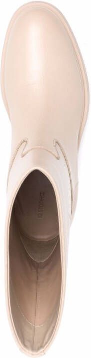 12 STOREEZ chunky sole ankle boots Neutrals