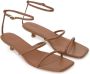 12 STOREEZ double-strap 30mm leather sandals Brown - Thumbnail 2