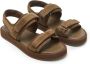 12 STOREEZ double-strap suede sandals Brown - Thumbnail 2
