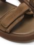 12 STOREEZ double-strap suede sandals Brown - Thumbnail 4