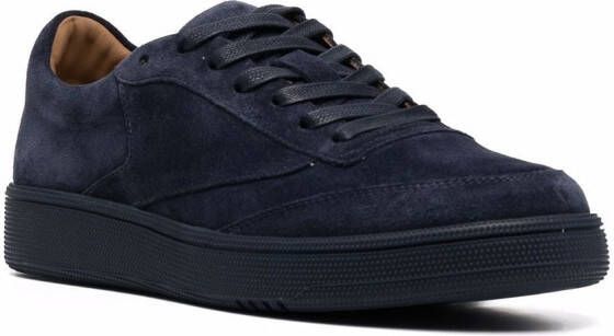 12 STOREEZ flat lace-up sneakers Blue