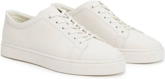 12 STOREEZ grained-leather low-top sneakers White