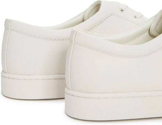 12 STOREEZ grained-leather low-top sneakers White