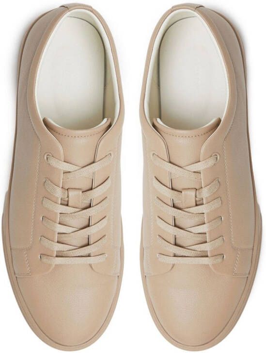 12 STOREEZ lace-up leather sneakers Neutrals