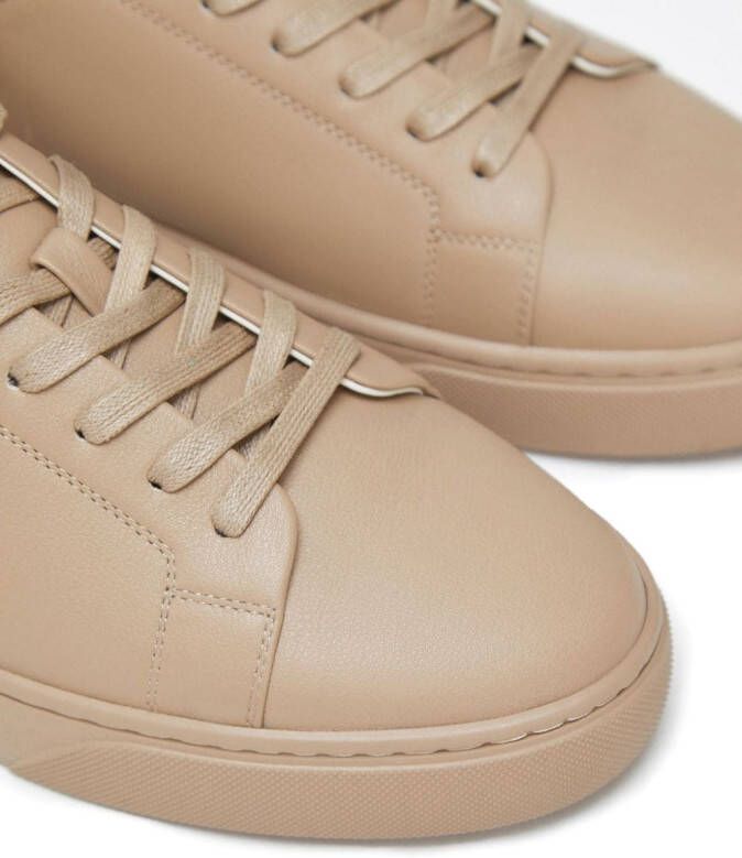 12 STOREEZ lace-up leather sneakers Neutrals