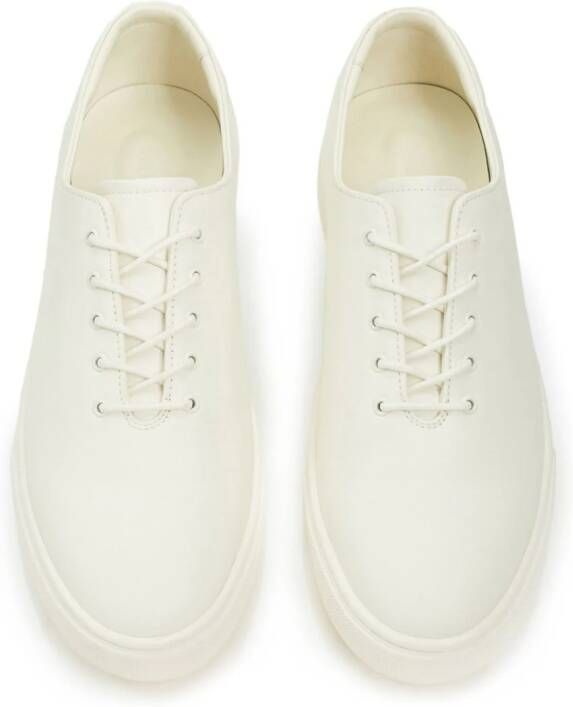 12 STOREEZ lace-up leather sneakers White